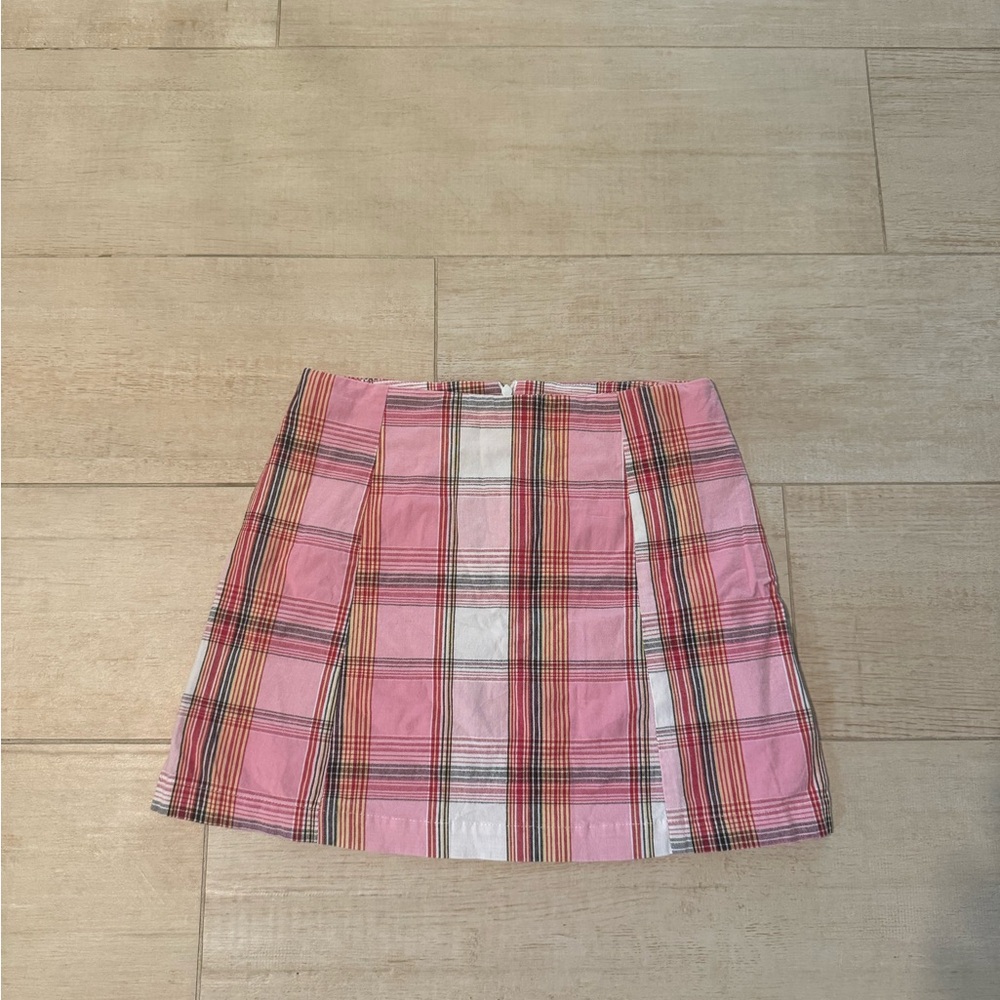 Urban Renewal Remnants Pastel Plaid Skirt